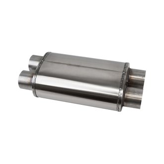 Corsa Pro-Series 304SS Packed Resonator - 3.0in Dual Inlet / Dual Outlet - 19in OAL
