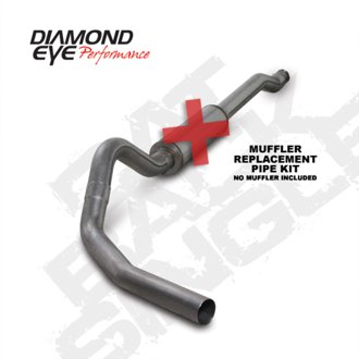 Diamond Eye KIT 4in Catback Single SS: 03-07 FORD 6.0L F250/F350