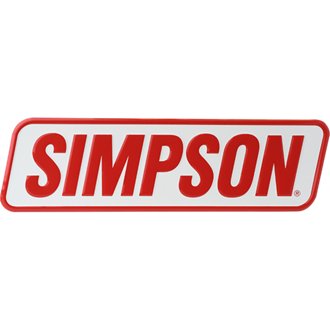 Simpson Racing Embossed Aluminum Simpson Racing Sign