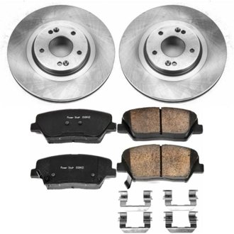 Oe Stock Replacement Low-Dust Ceramic Brake Pad And Rotor Kit