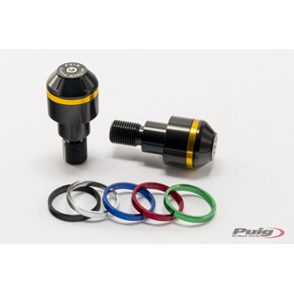 Short Bar End Weights With Rim Black