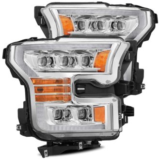 11-16 Ford F-350 SD NOVA LED Proj Headlights Plank Style Chrm w/Activ Light/Seq Signal