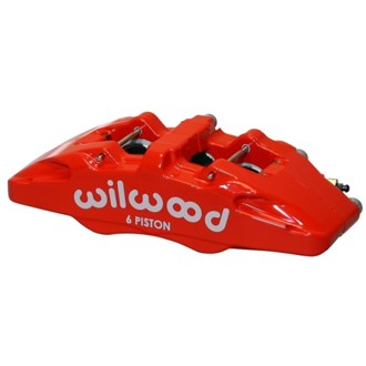 Wilwood Caliper-Forged Dynapro 6 5.25in Mount-Red-R/H 1.38/1.00/1.00in Pistons .81in Disc