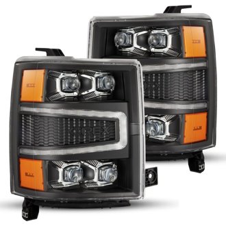 04-15 Chevy 1500HD NOVA-Series LED Proj Headlights Black w/Activ Light/Seq Signal & SB DRL
