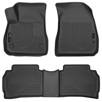 2016 Chevy Malibu Weatherbeater Black Front & 2nd Seat Floor Liners (Footwell Coverage
