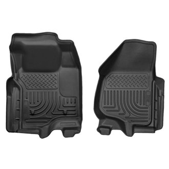 11-12 Ford Super Duty Crew & Extended Cab WeatherBeater Front Row Black Floor Liners