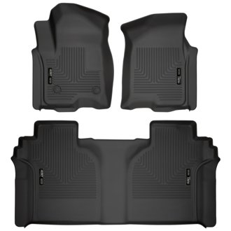 19-23 Chevrolet Silverado 1500 Crew Cab WeatherBeater Blk Front & 2nd Seat Floor Liners