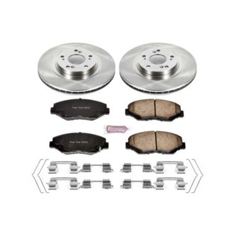 Oe Stock Replacement Low-Dust Ceramic Brake Pad And Rotor Kit