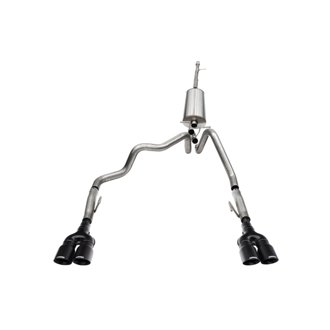 Corsa 2022-2024 Chevrolet Silverado 1500 Cat-Back Dual Rear Exit with Twin 4in Black Tips