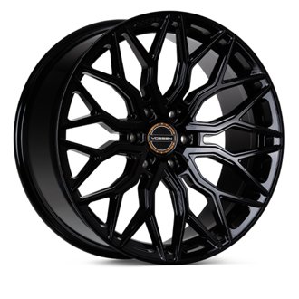 HF6-3 20x9.5 / 6x139.7 / ET15 / Deep Face / 106.1 - Gloss Black Wheel