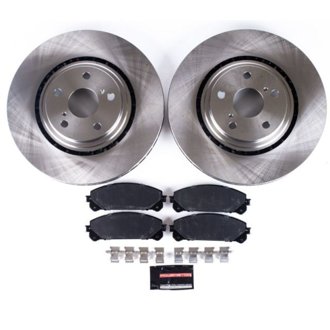 Oe Stock Replacement Low-Dust Ceramic Brake Pad And Rotor Kit