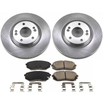 Oe Stock Replacement Low-Dust Ceramic Brake Pad And Rotor Kit