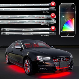Strip Million Color XKCHROME App Undercar Kit (8x24In Tube + 6x10In Strip + 4x36In
