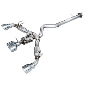 Awe Track Edition Exhaust For Gr Corolla - Chrome Silver Tips