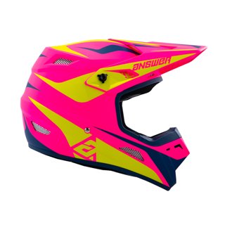 26 AR1 Mototown Helmet Matte Pink/Hyper Acid/Dark Blue - 2XL