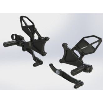 Vortex Racing 06-23 Yamaha YZF-R6 Rear Set- Black