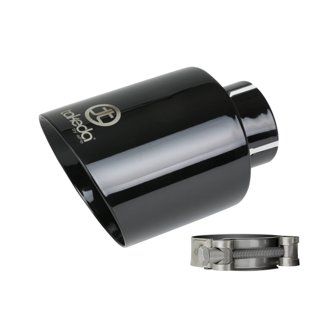Takeda 409 Stainless Steel Clamp-on Exhaust Tip Black