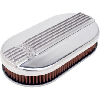 Classic Series Polished Small Oval Air Cleaner for Single 4-bbl Carb