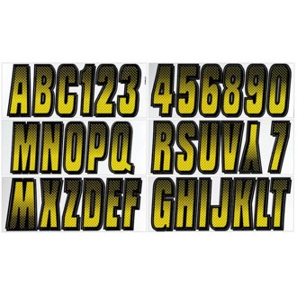 Boat Lettering Registration Kit 3 in. - 300 Yellow/Black