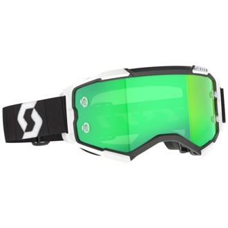 Goggle Fury Black/White -Green Chrome Works
