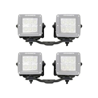 XE Hood Hinge Light Mounts for Jeep JL/JT - Fits two 3x3 Cubes