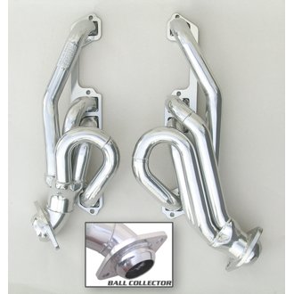DISCONTINUED-Silver Short Headers For 96-03 Dodge 2WD/4WD Trucks with 5.2-5.9L