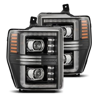 08-10 Ford F250-550 PRO-Series Projector headlights Black w/Activ Light/Seq Signal
