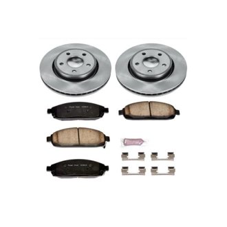 Oe Stock Replacement Low-Dust Ceramic Brake Pad And Rotor Kit