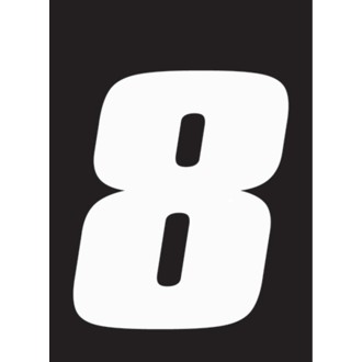 Dirt Digits 3pk 4 in. - High Gloss Number 8 - White