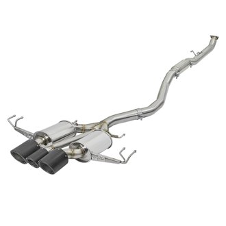 Takeda 3 IN 304 Stainless Steel Cat-Back Exhaust System w/ Carbon Fiber Tips
