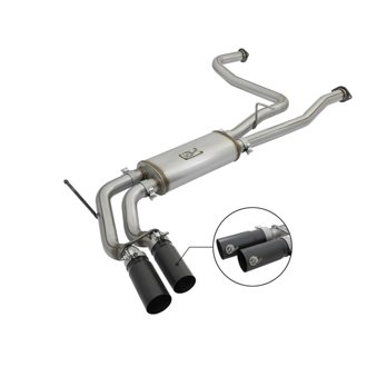 Rebel Series 2-1/2 Cat-Back Exhaust System w/ Black Tip"