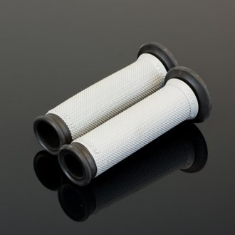 Road Dual Compound Grips 29 mm. O.D. - White/ Black