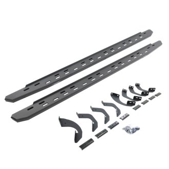 RB30 Slim Line Running Boards with Brackets Kit - Crew Max Only