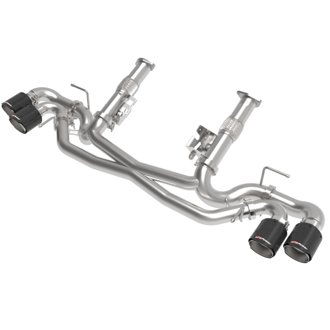 MACH Force-Xp 304 Stainless Steel Cat-Back Exhaust w/o Muffler Carbon (No NPP)