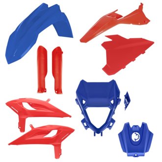 25+ Beta 125-300RR Race/RR X-Pro 2t/350-480RR Race 4t/RR X-Pro 4t Full Plastic Kt-Blue /Red