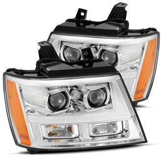 07-14 Chevrolet Tahoe/Suburban LUXX Series LED Projector headlights Chrome w/DRL/Sequential