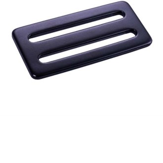 3 In. Wide 3 Bar Slide Seat Belt Adjuster & Mounting Hardware / Forged Steel - Black