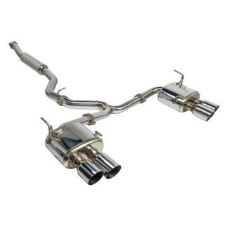 2015+ Subaru WRX/STi 4in Quad Cat-Back Exhaust Stainless Single Non-Resonated