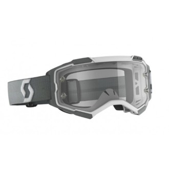 Scott Fury Goggle Wht/Grey - Clear Works Lens