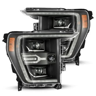 21-22 Ford F150 Luxx-Series Projector Headlights Black w/Activ Light/Seq Signal