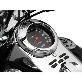 Speedometer Trim Ring With Visor Chrome
