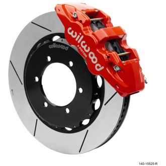 Wilwood AERO4 Spec 37 GT FrontTruck Kit 14.25in Red 1997-2018 Nissan Y61 Patrol w/lines