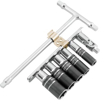 1/4in Drive T-Handle Wrench Set - Metric 6-pt Sockets (8mm/10mm/12mm/13mm/14mm
