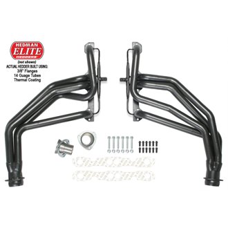 HD SILVER LONG-TUBE E.O. HEADERS; 67-91 GM TRUCK, MOTORHOME; 283-400 WITH A.I.R.