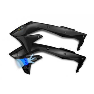 16-18 Kawasaki KX450F Radiator Shroud - Black