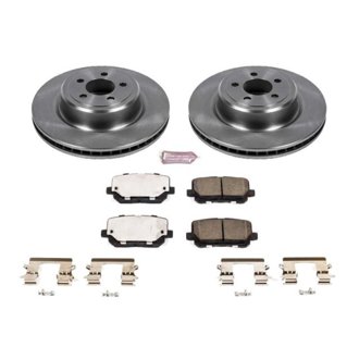 Oe Stock Replacement Low-Dust Ceramic Brake Pad And Rotor Kit