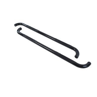 4000 Series Side Steps with Mounting Brackets Kit - Black Powder Coat