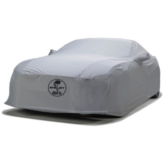 67-68 Ford Mustang Custom WeatherShield HP Car Cover w/ Blk Snake Medallion Logo