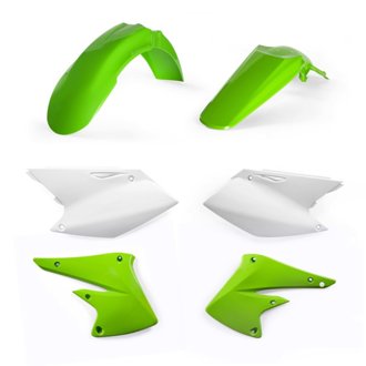 04-05 Kawasaki KX250 Plastic Kit - Green/White Original 05