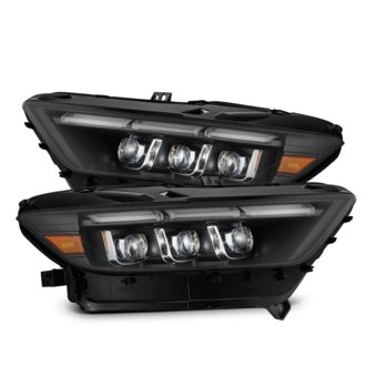 15-17 Ford Mustang NOVA LED Proj Headlights Black w/Activ Light/Seq Signal/Switch DRL